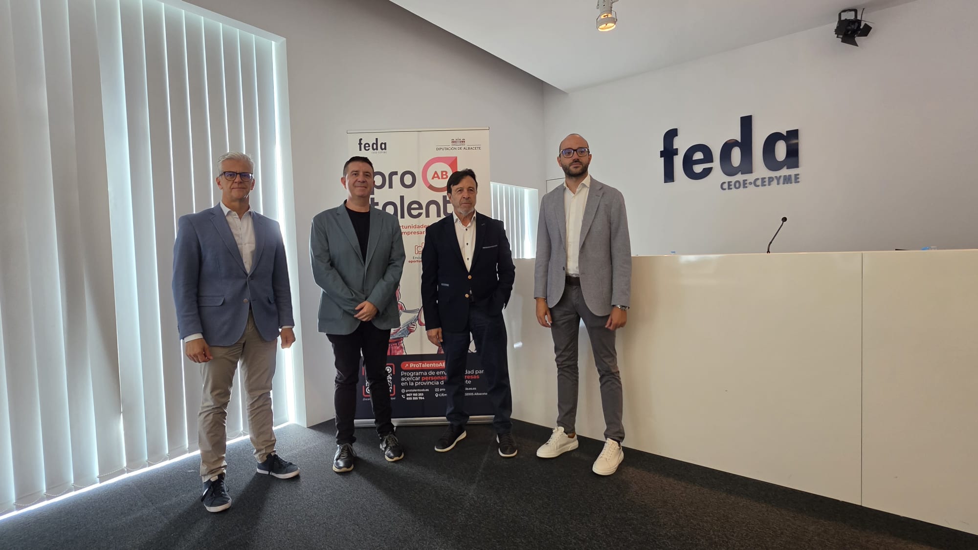 La Diputación y FEDA lanzan ProTalentoAB para conectar el talento de la provincia con las empresas que necesitan crecer La Diputación y FEDA lanzan ProTalentoAB para conectar el talento de la provincia con las empresas que necesitan crecer