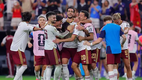 Los jugadores de la Selección celebran el pase a la final del Mundial. Los jugadores de la Selección celebran el pase a la final del Mundial.