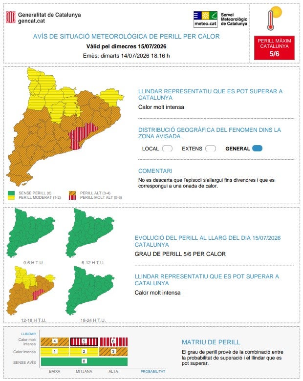 L’onada de calor arriba al pic amb temperatures de fins a 40 graus L’onada de calor arriba al pic amb temperatures de fins a 40 graus