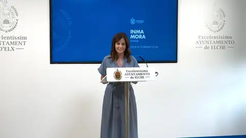 Inma Mora, portavoz de la Junta de Gobierno Local del Ayuntamiento de Elche. Inma Mora, portavoz de la Junta de Gobierno Local del Ayuntamiento de Elche.