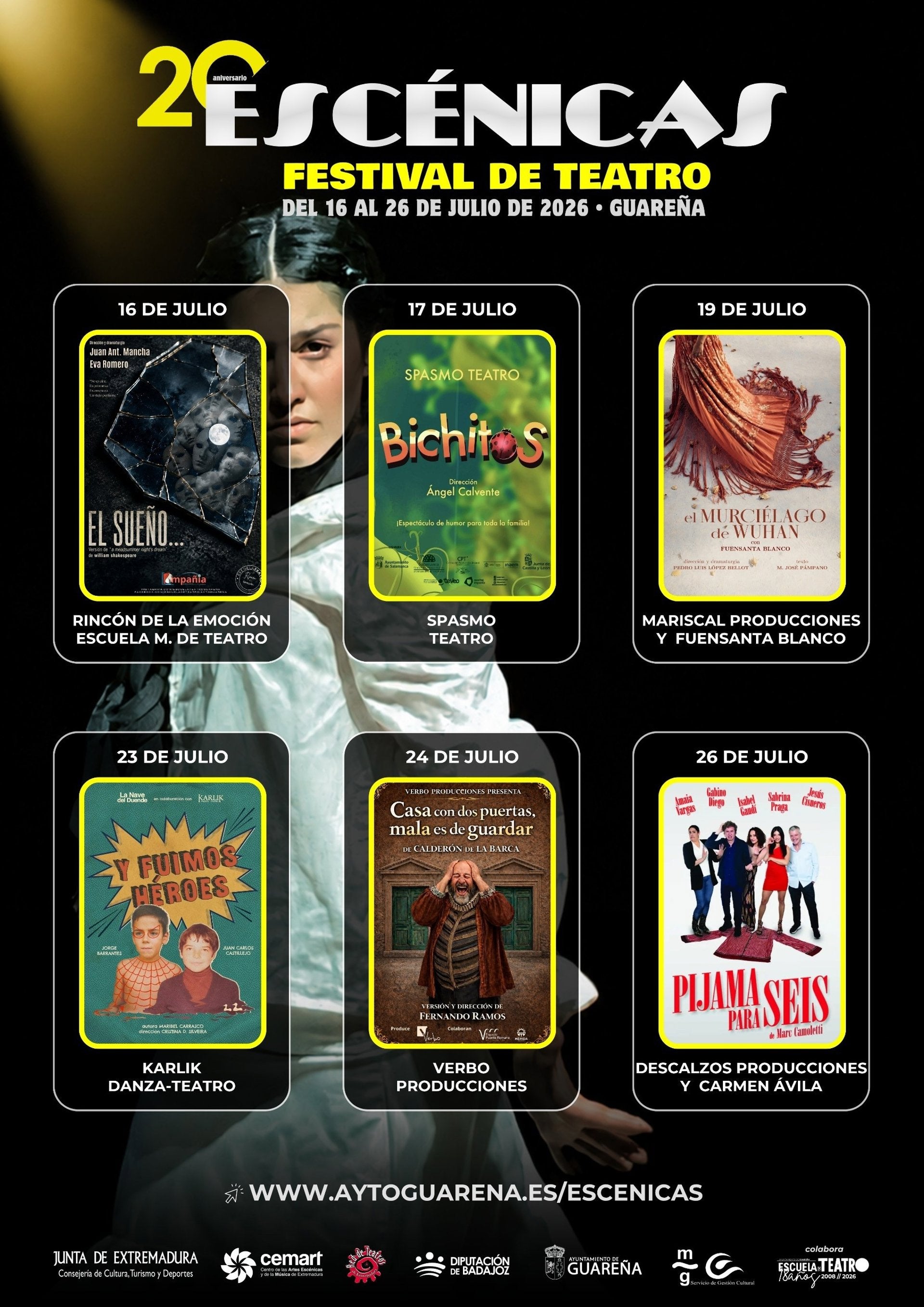 El XX Festival Escénicas de Guareña ofrecerá seis propuestas teatrales y de danza del 16 al 26 de julio El XX Festival Escénicas de Guareña ofrecerá seis propuestas teatrales y de danza del 16 al 26 de julio