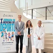Pie de foto: De izquierda a derecha, el director general de Deportes de la Generalitat Valenciana, Luis Cervera; la Dra. Irene Montoro, especialista en Medicina del Deporte en Ascires; y el Dr. Miguel Ángel Buil, jefe de la Unidad de Medicina del Deporte de Ascires y director del Comité Organizador de las jornadas. Pie de foto: De izquierda a derecha, el director general de Deportes de la Generalitat Valenciana, Luis Cervera; la Dra. Irene Montoro, especialista en Medicina del Deporte en Ascires; y el Dr. Miguel Ángel Buil, jefe de la Unidad de Medicina del Deporte de Ascires y director del Comité Organizador de las jornadas.