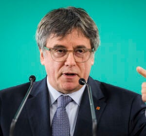 El presidente de JxCat, Carles Puigdemont. EFE/David Borrat