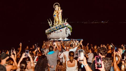 Virgen del Carmen, playa de la Ribera