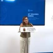 Loli Serna, edil de Participación, durante el anuncio de la aprobación de las bases del sorteo. Loli Serna, edil de Participación, durante el anuncio de la aprobación de las bases del sorteo.
