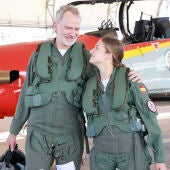Imagen de archivo. Felipe VI y la Princesa Leonor realizan un vuelo de instrucción en la Academia General del Aire (AGA), en San Javier, Murcia
