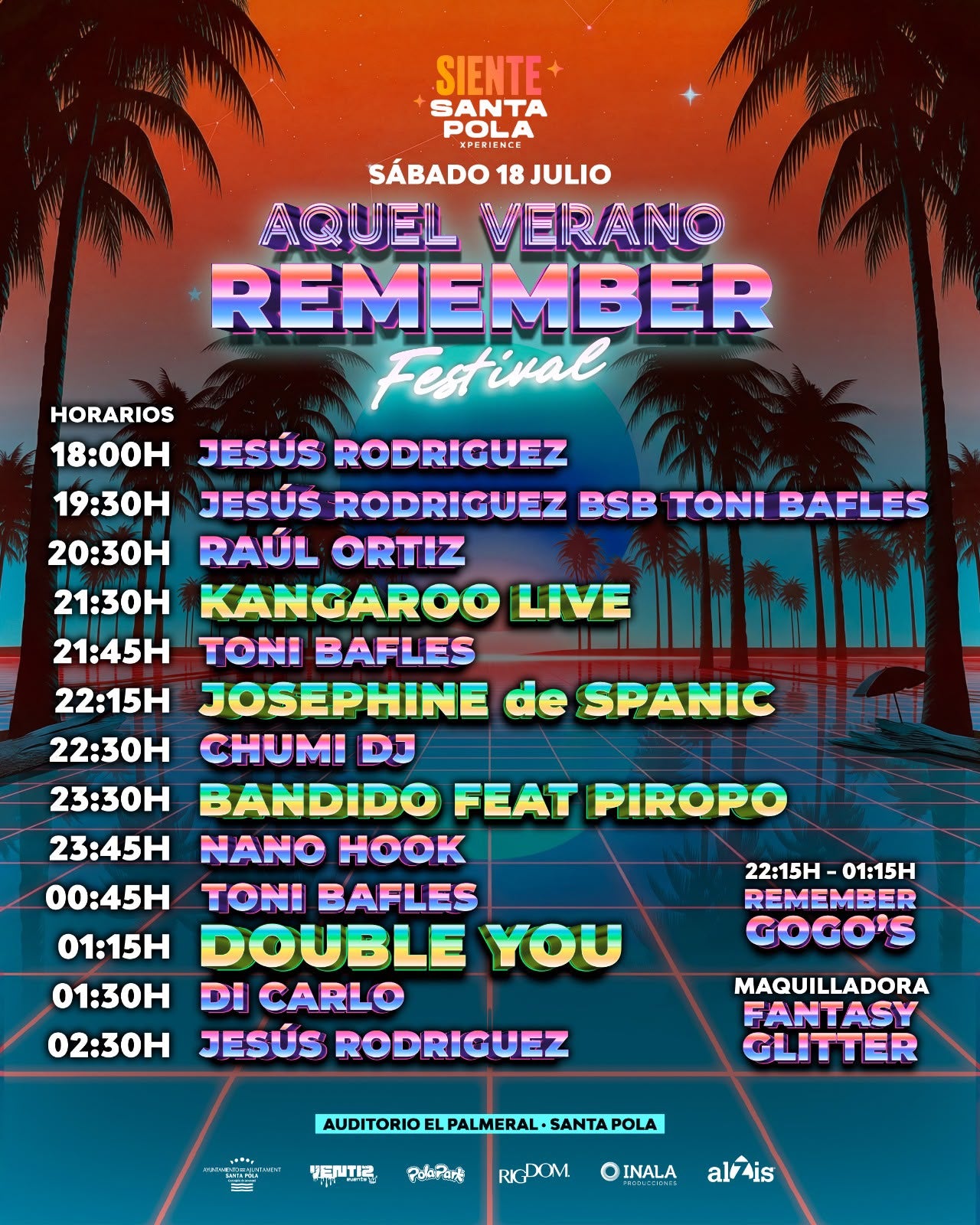 Este sábado 18 Remember Festival en Siente Santa Pola XP Este sábado 18 Remember Festival en Siente Santa Pola XP