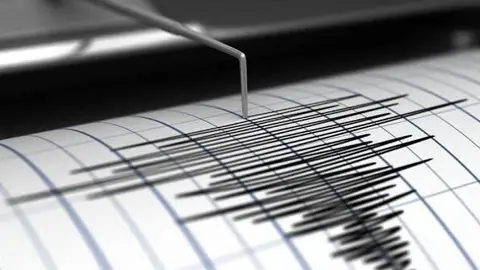Imagen de archivo de un terremoto. Imagen de archivo de un terremoto.
