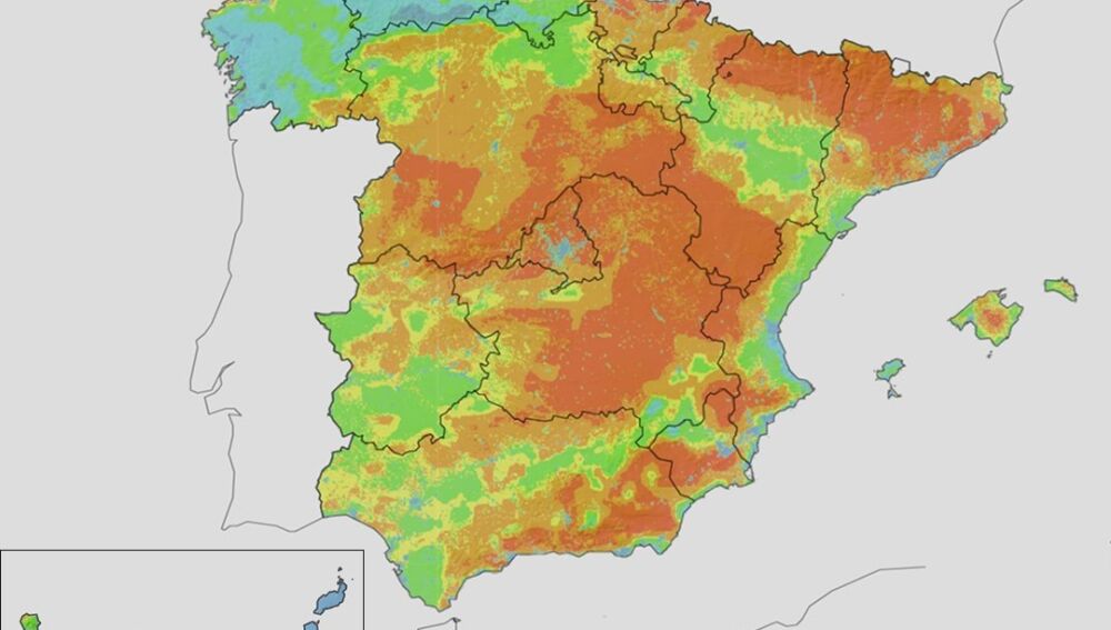 Mapa peligro de incendios de la tercera ola de calor 2026/ AEMET