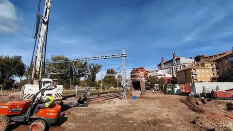 Obras en el entorno de la estación de RENFE en Teruel TREN