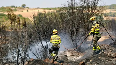 Los vecinos de Luesia, Uncastillo y Malpica de Arba vuelven a sus casas El incendio se ha dado por estabilizado pero los efectivos continúan trabajando en el territorio