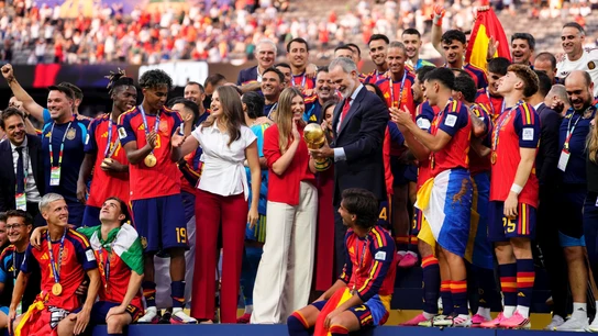La Familia Real celebrando la victoria de España en el mundial La Familia Real celebrando la victoria de España en el mundial / AFP7 / Europa Press