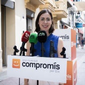Esther Díez en la rueda de prensa de este lunes 20 de julio.