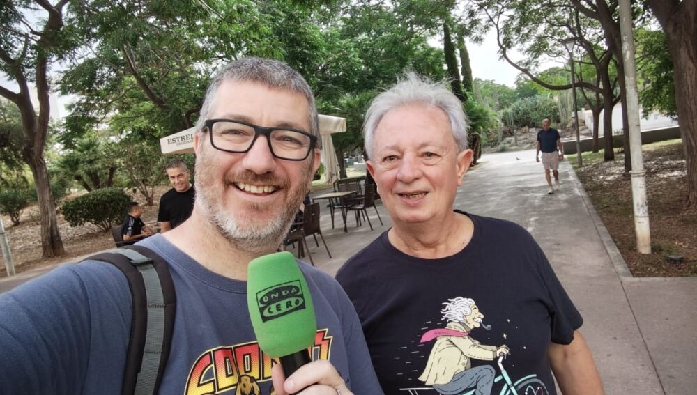 Más de Uno Ibiza y Formentera y su micrófono verde junto a Pepe Pérez