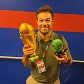 Edu Pidal con la Copa del Mundo Edu Pidal con la Copa del Mundo