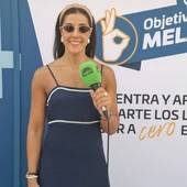 Carolina Marín con el micro de Onda Cero Carolina Marín con el micro de Onda Cero