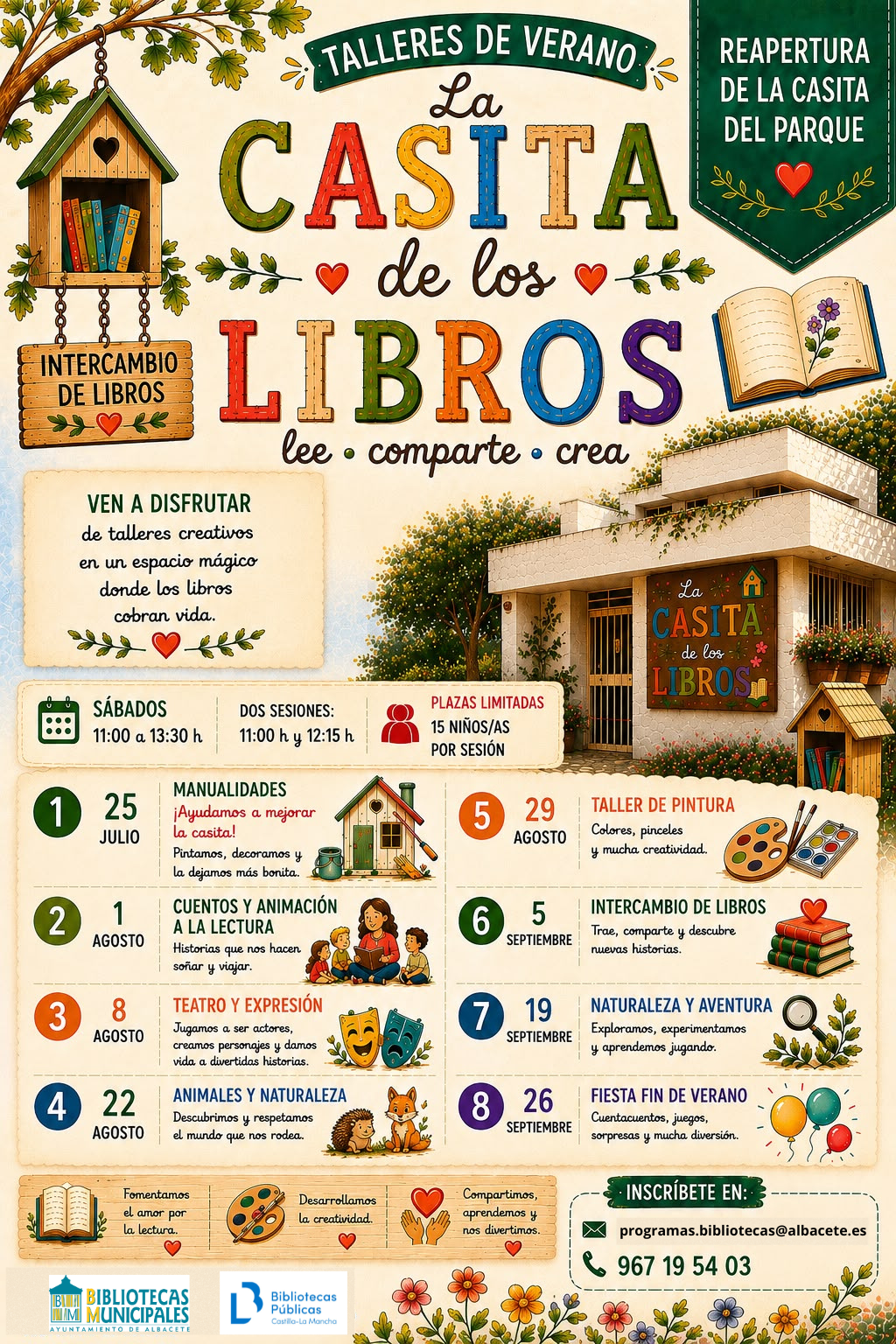 La biblioteca infantil reabre sus puertas este verano para niños y niñas de 6 a 12 años La biblioteca infantil reabre sus puertas este verano para niños y niñas de 6 a 12 años