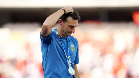 El entrenador de la selección argentina, Lionel Scaloni, tras la derrota ante España en la final de la Copa del Mundo 2026 El entrenador de la selección argentina, Lionel Scaloni, tras la derrota ante España en la final de la Copa del Mundo 2026