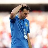 El entrenador de la selección argentina, Lionel Scaloni, tras la derrota ante España en la final de la Copa del Mundo 2026