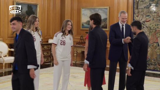 Qu&eacute; le dijo la princesa Leonor a Ferran Torres en el recibimiento en la Zarzuela tras ganar el Mundial