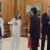 Qué le dijo la princesa Leonor a Ferran Torres en el recibimiento en la Zarzuela tras ganar el Mundial Qué le dijo la princesa Leonor a Ferran Torres en el recibimiento en la Zarzuela tras ganar el Mundial