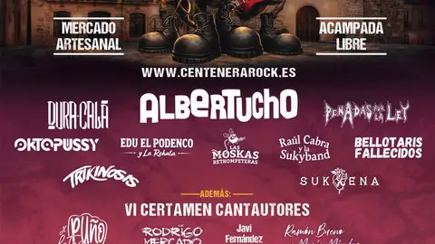 Albertucho encabeza el cartel del Festival Centenerarock, que se celebra en Aldeacentenera el 31 de julio y 1 de agosto Albertucho encabeza el cartel del Festival Centenerarock, que se celebra en Aldeacentenera el 31 de julio y 1 de agosto