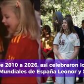 Las fotografías de Leonor y Sofía que se han hecho virales 16 años después: de 2010 a 2026, así celebraron los dos Mundiales de España