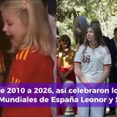 Las fotografías de Leonor y Sofía que se han hecho virales 16 años después: de 2010 a 2026, así celebraron los dos Mundiales de España Las fotografías de Leonor y Sofía que se han hecho virales 16 años después: de 2010 a 2026, así celebraron los dos Mundiales de España
