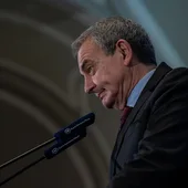 José Luis Rodríguez Zapatero, expresidente del Gobierno de España, asiste al desayuno informativo del Foro Europa en el hotel Mandarin Oriental Ritz de Madrid. José Luis Rodríguez Zapatero, expresidente del Gobierno de España, asiste al desayuno informativo del Foro Europa en el hotel Mandarin Oriental Ritz de Madrid.