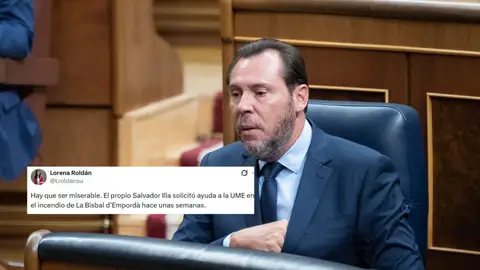 Indignación del PP con Óscar Puente, al que recuerdan que "Salvador Illa solicitó ayuda a la UME hace unas semanas" Indignación del PP con Óscar Puente, al que recuerdan que "Salvador Illa solicitó ayuda a la UME hace unas semanas"