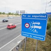 Aviso de un radar en una carretera española
