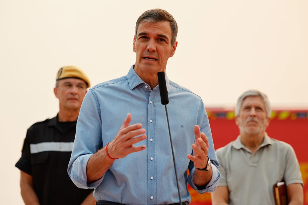 Pedro Sánchez se desplaza este lunes a la zona afectada por el incendio forestal de la Vall d'Uixó Pedro Sánchez se desplaza este lunes a la zona afectada por el incendio forestal de la Vall d'Uixó