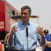 El presidente del Gobierno, Pedro Sánchez, visita el Puesto de Mando Avanzado de Vall d'Uixó, a 27 de julio de 2026