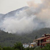 Vista general en Onda (Castellón), uno de los municipios afectados por el incendio declarado el pasado sábado en la Vall d'Uixó (Castellón), que sigue activo y ha quemado ya más de 8.500 hectáreas, con un perímetro de 72 kilómetros y con 10.000 desalojados de 18 localidades. 