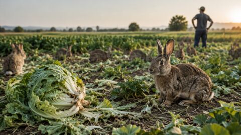 Els conills salvatges s'han convertit en un problema molt seriós per als agricultors de les comarques de Lleida Els conills salvatges s'han convertit en un problema molt seriós per als agricultors de les comarques de Lleida