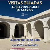 Cartel de la visita a la plaza de Abastos de Puerto Real