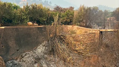 Zonas afectadas por el incendio de Vall d'Uixo Zonas afectadas por el incendio de Vall d'Uixo