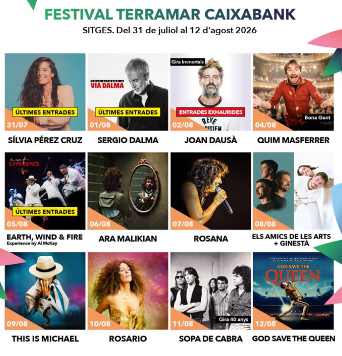 El Festival Terramar CaixaBank aixeca el teló amb diversos concerts a punt de penjar el cartell de complet El Festival Terramar CaixaBank aixeca el teló amb diversos concerts a punt de penjar el cartell de complet