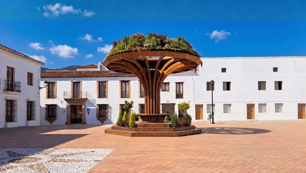 El árbol instalado en Benarrabá El árbol instalado en Benarrabá