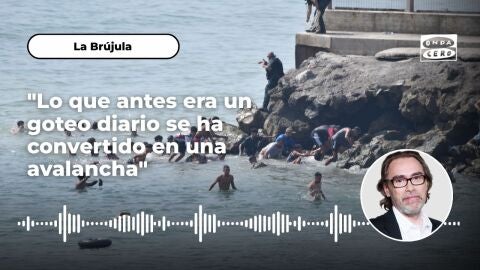 Migrantes entran a nado en Ceuta Migrantes entran a nado en Ceuta