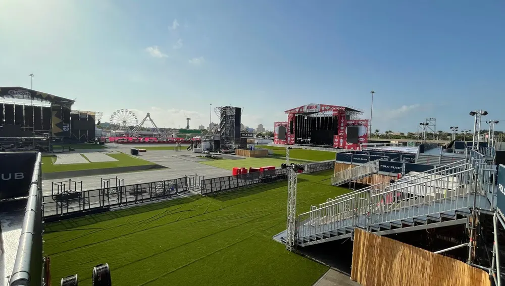 Panorámica del Parque Antonio Soria, preparado para acoger el Low Festival Panorámica del Parque Antonio Soria, preparado para acoger el Low Festival