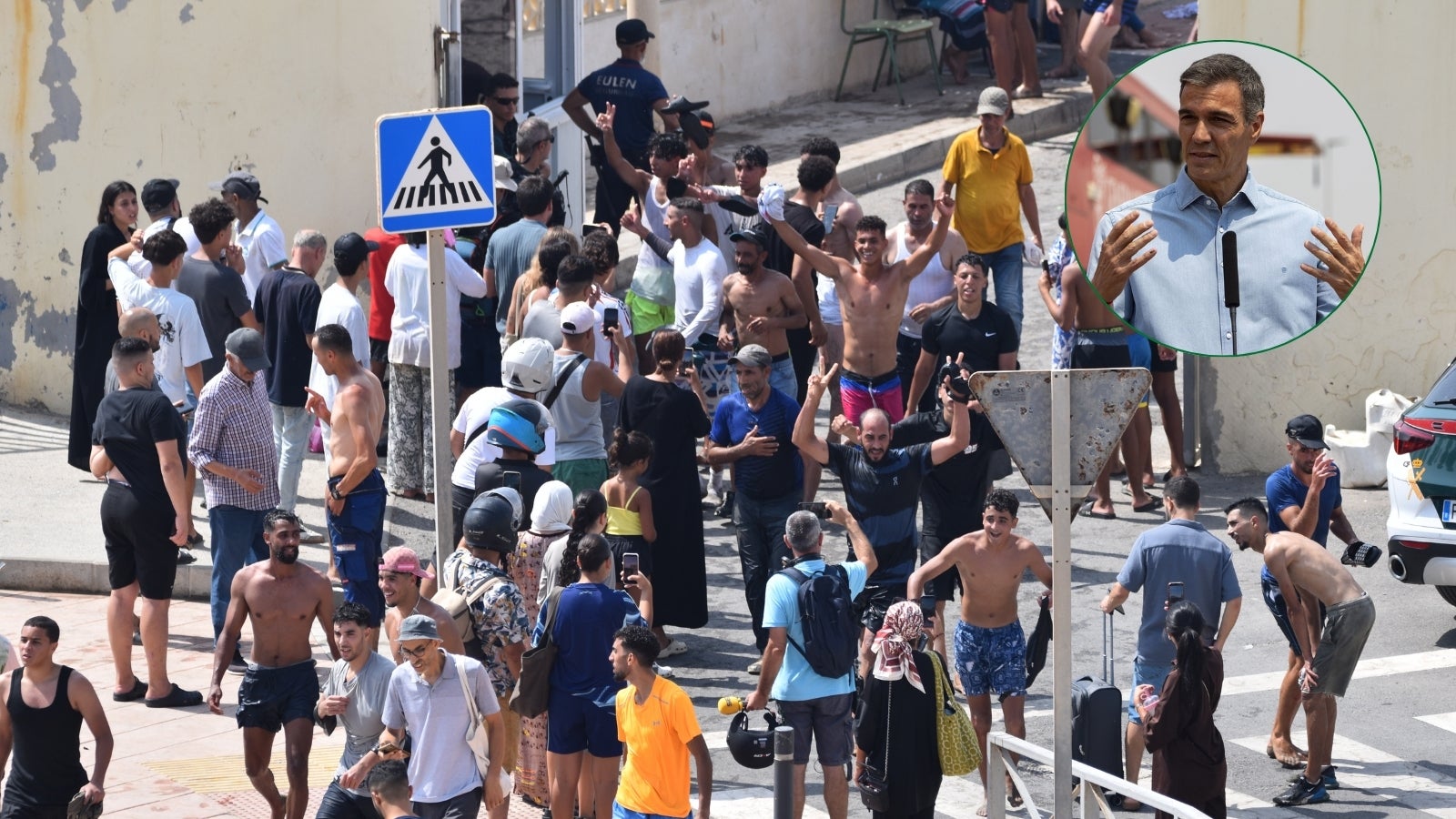 Pedro Sánchez anuncia una respuesta "inmediata" a la crisis migratoria en Ceuta para recuperar la normalidad cuanto antes Pedro Sánchez anuncia una respuesta "inmediata" a la crisis migratoria en Ceuta para recuperar la normalidad cuanto antes