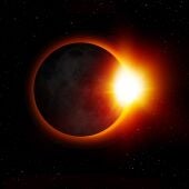 Eclipse solar. Imagen de archivo. 