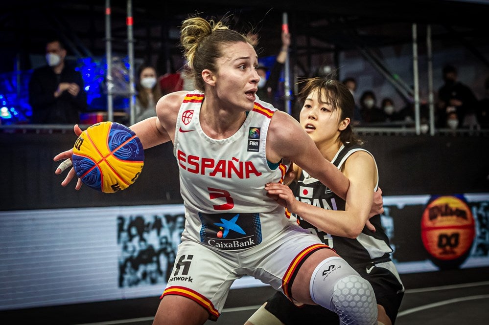 Marta Canella, en un partido con España Marta Canella, en un partido con España