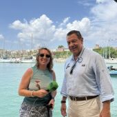 Juan Carlos Cabanach, CEO de Grupo Cabanach, junto a Elka Dimitrova en el RCNP con motivo de la 44ª Copa del Rey Mapfre de Vela