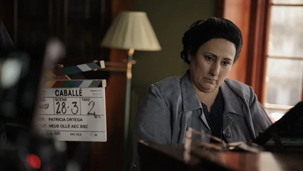 Un instant del rodatge de 'Caballé' amb Begoña Alberdi Un instant del rodatge de 'Caballé' amb Begoña Alberdi