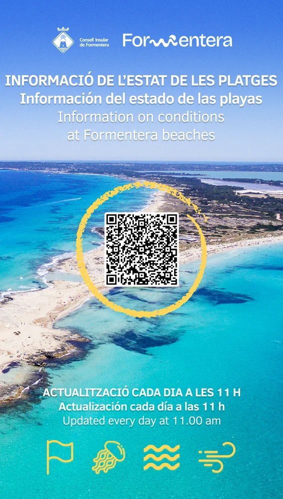 Imagen de la campaña para estar informados de la situación de las playas Imagen de la campaña para estar informados de la situación de las playas