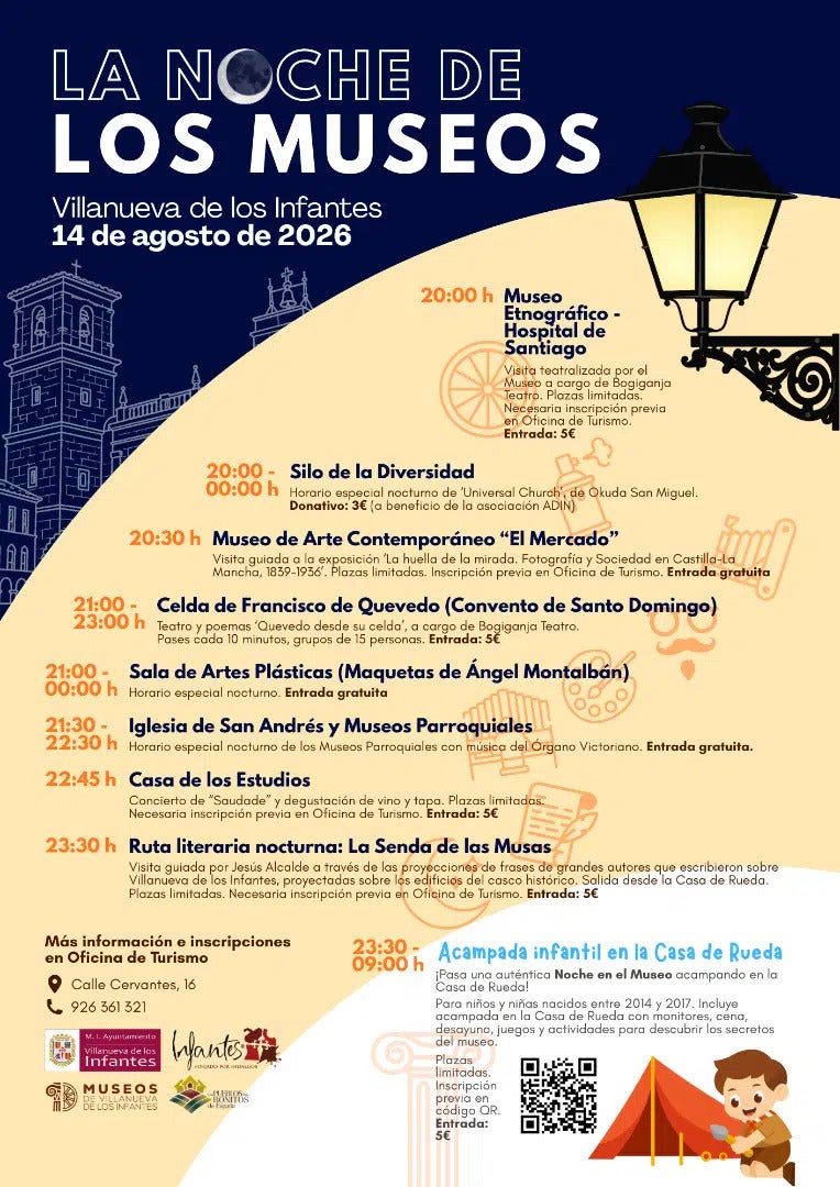 La Noche de los Museos se va a celebrar el 14 de agosto, en Villanueva de los Infantes La Noche de los Museos se va a celebrar el 14 de agosto, en Villanueva de los Infantes