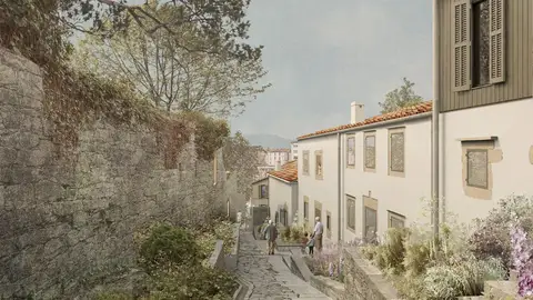 Santiago transformará cinco edificios de la rúa da Caramoniña en nueve viviendas municipales de alquiler accesible Santiago transformará cinco edificios de la rúa da Caramoniña en nueve viviendas municipales de alquiler accesible
