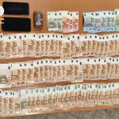 Dinero incautado durante la detención